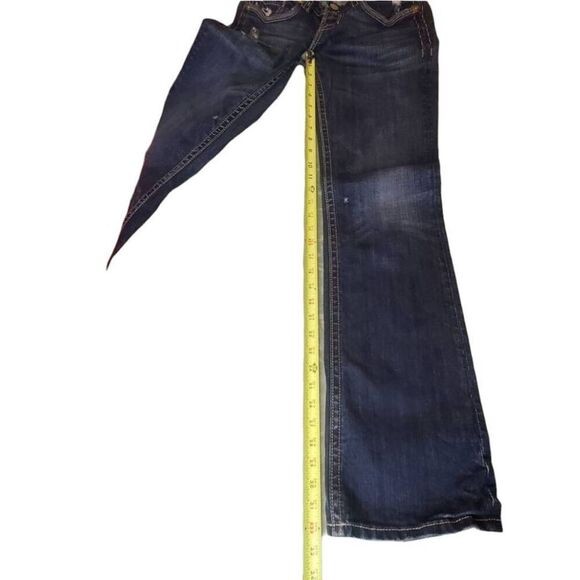 MEK Denim Jeans Womens Oaxaca Boot Cut Distressed Denim N0 Tag Approx Size 28-29 - Picture 12 of 12